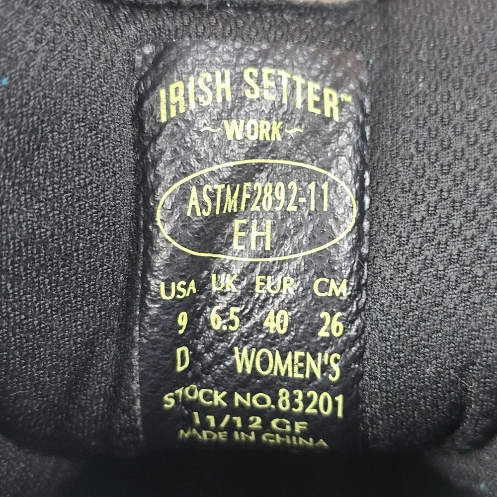 Red Wing Irish Setter Women's 9 Work Boots ASTM‎ F2892-11 EH Vibram Waterproof